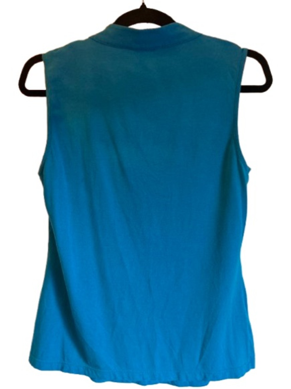 Nygård Collection Blue Ruffle Neck Sleeveless Top Size Small / Medium - Picture 6 of 6